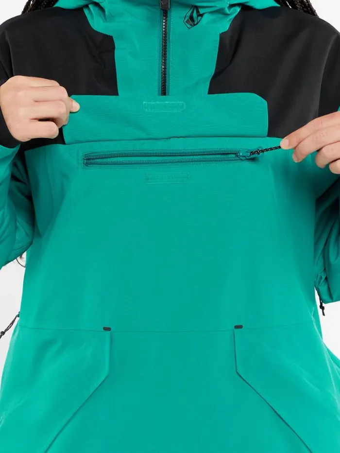 Womens Jackets Volcom Fern Insulated Gore Pullover 8211 Vibrant Green