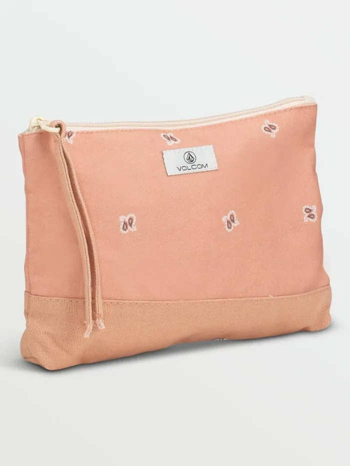 WomensKids Bags and Backpacks Volcom Schoolyard Canvas Pouch 8211 Clay