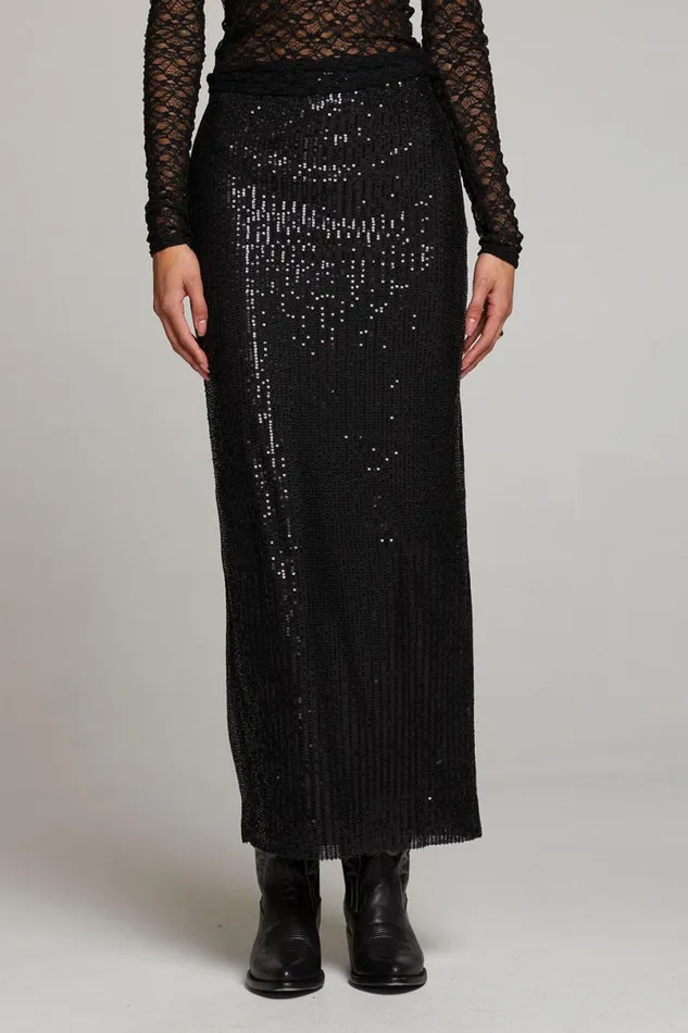 Womens Loungewear Chaser Brand Amber Licorice Midi Skirt