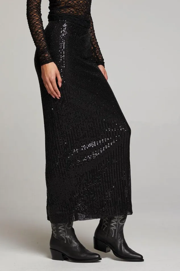 Womens Loungewear Chaser Brand Amber Licorice Midi Skirt