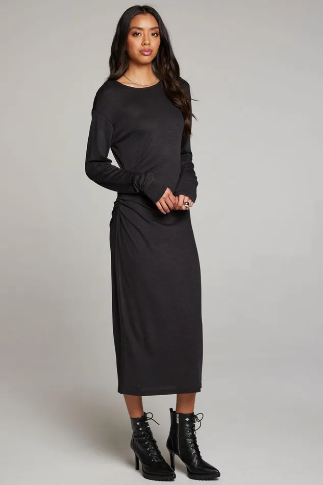 Womens Loungewear Chaser Brand Memory Licorice Midi Dress