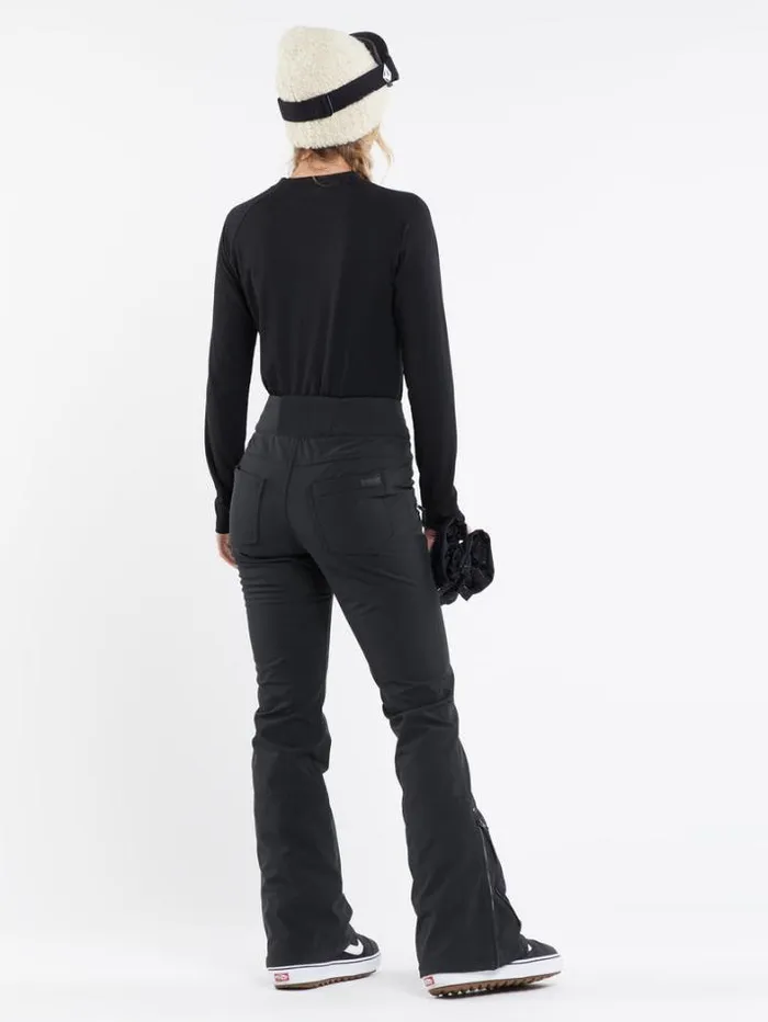 Womens Pants Volcom Battle Stretch High Rise Pants 8211 Black