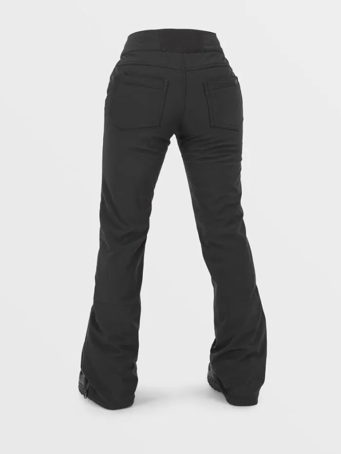 Womens Pants Volcom Battle Stretch High Rise Pants 8211 Black