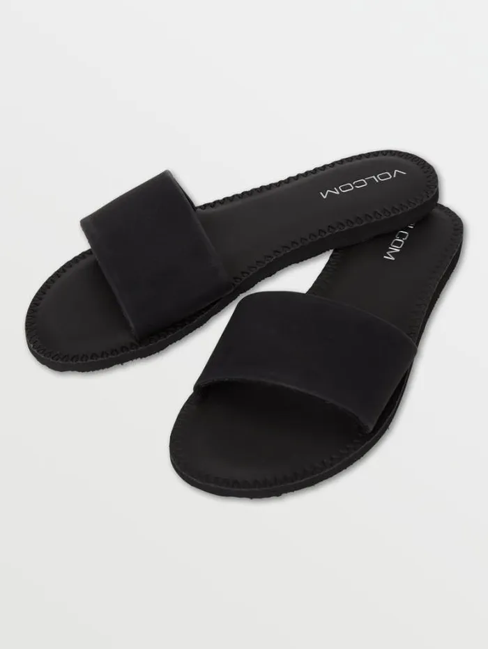 Womens Sandals Volcom Simple Slide Sandals 8211 Black Out
