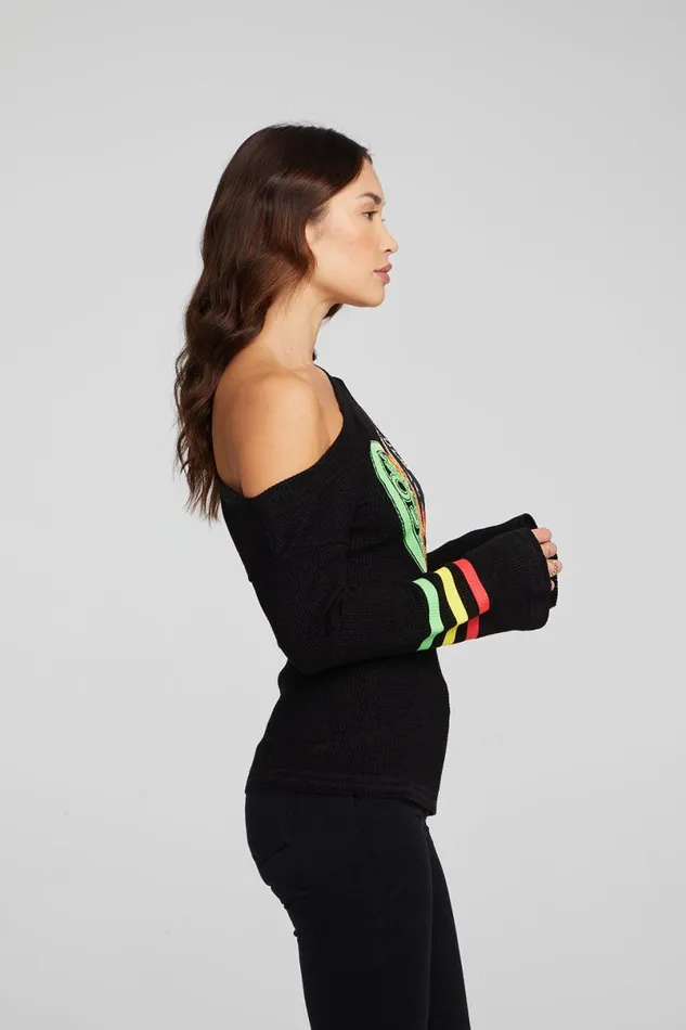 Womens Tops Chaser Brand Bob Marley One Love Long Sleeve