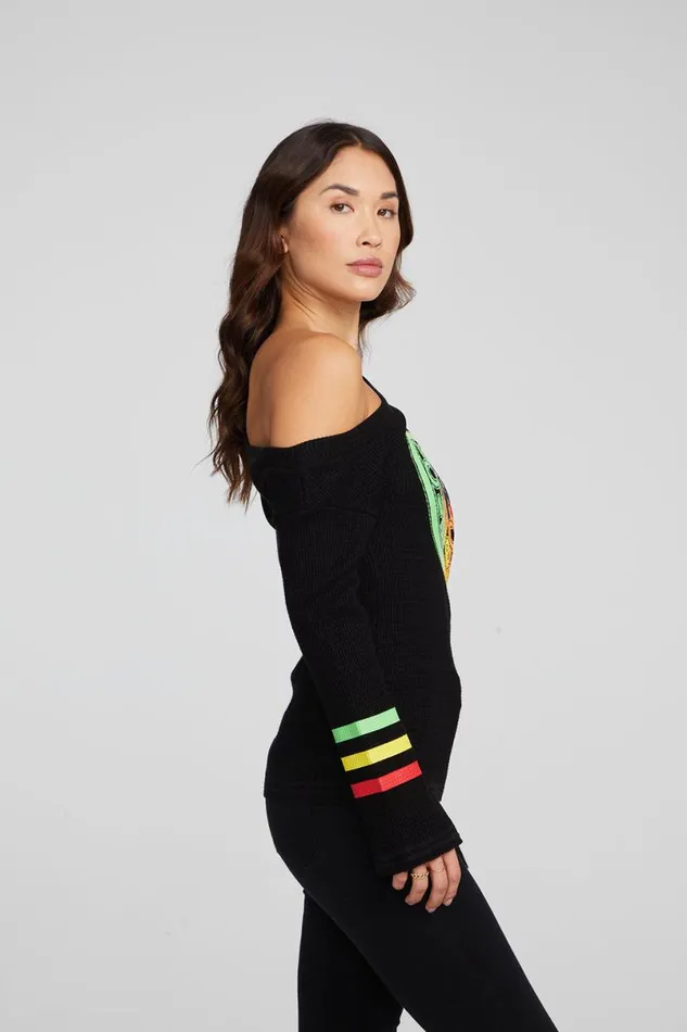 Womens Tops Chaser Brand Bob Marley One Love Long Sleeve