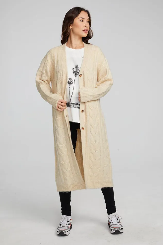 Womens Tops Chaser Brand Bridge Macaroon Long Cardigan