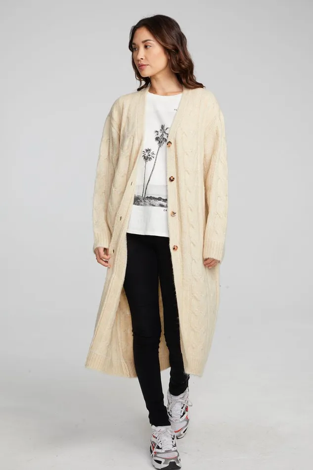 Womens Tops Chaser Brand Bridge Macaroon Long Cardigan