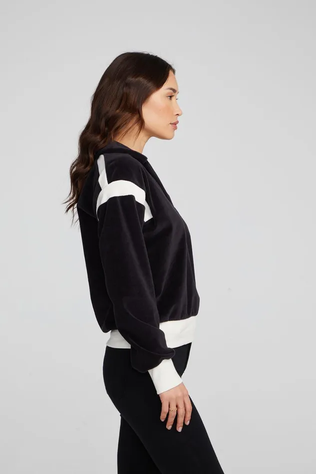 Womens Tops Chaser Brand Brooke Shadow Black Blouse