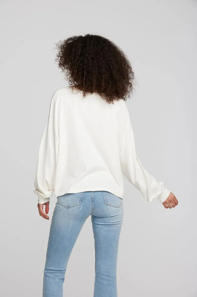 Womens Tops Chaser Brand Coast Cotton Jersey Long Sleeve Tee