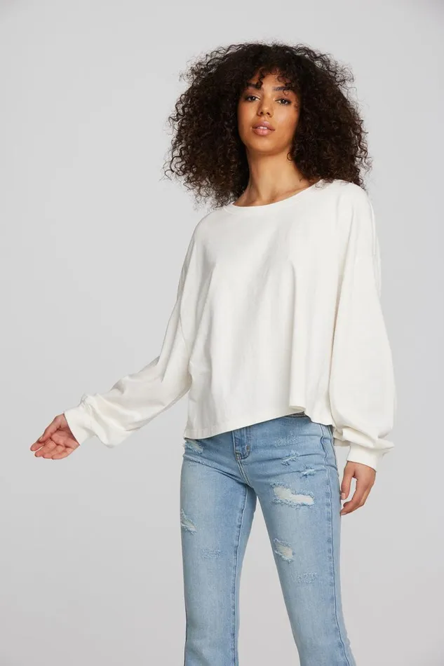 Womens Tops Chaser Brand Coast Cotton Jersey Long Sleeve Tee