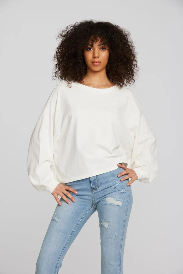 Womens Tops Chaser Brand Coast Cotton Jersey Long Sleeve Tee