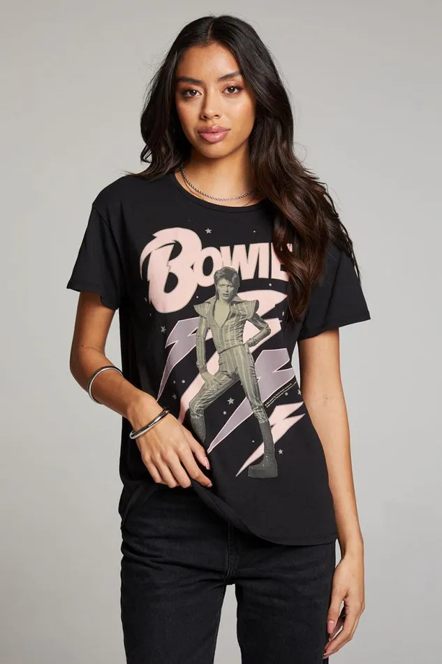 Womens Tops Chaser Brand David Bowie Bolts Tee