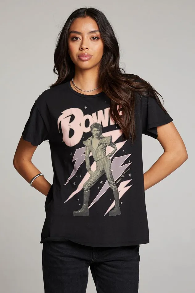 Womens Tops Chaser Brand David Bowie Bolts Tee
