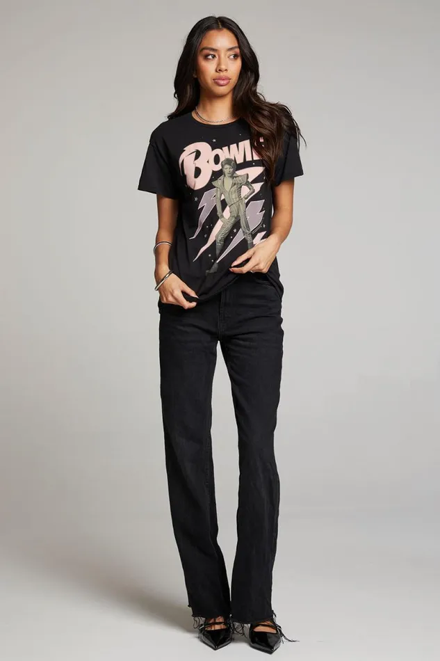 Womens Tops Chaser Brand David Bowie Bolts Tee