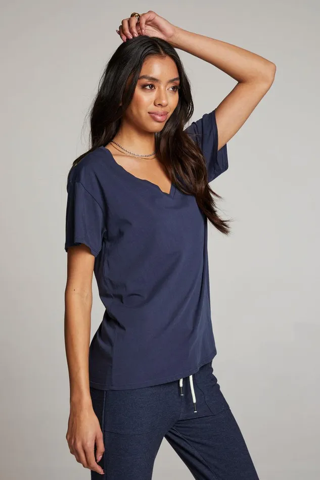 Womens Tops Chaser Brand Everyday Essential Canopy V Neck Tee