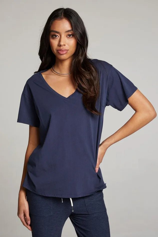 Womens Tops Chaser Brand Everyday Essential Canopy V Neck Tee