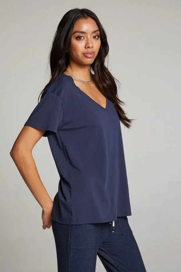 Womens Tops Chaser Brand Everyday Essential Canopy V Neck Tee