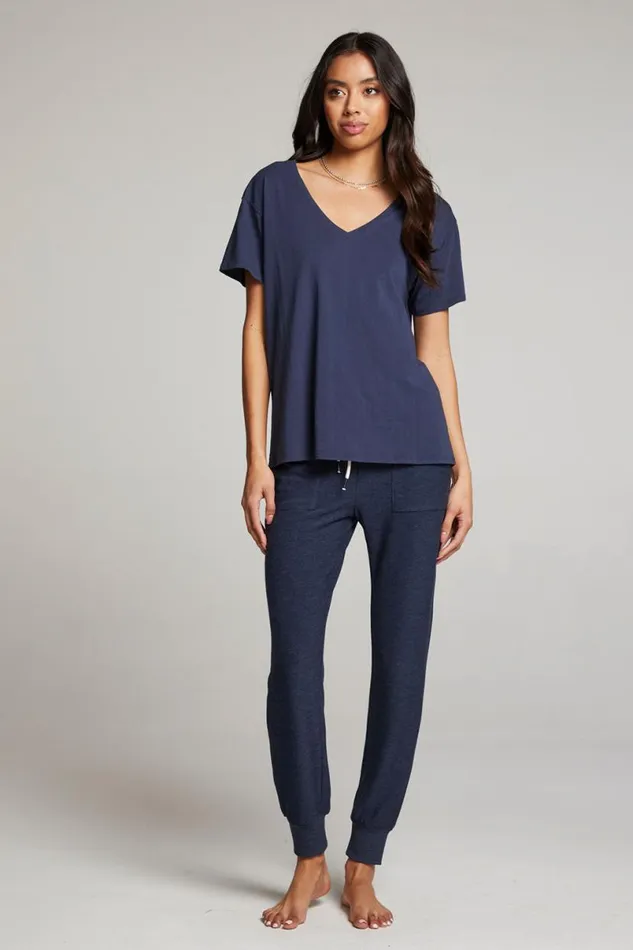 Womens Tops Chaser Brand Everyday Essential Canopy V Neck Tee