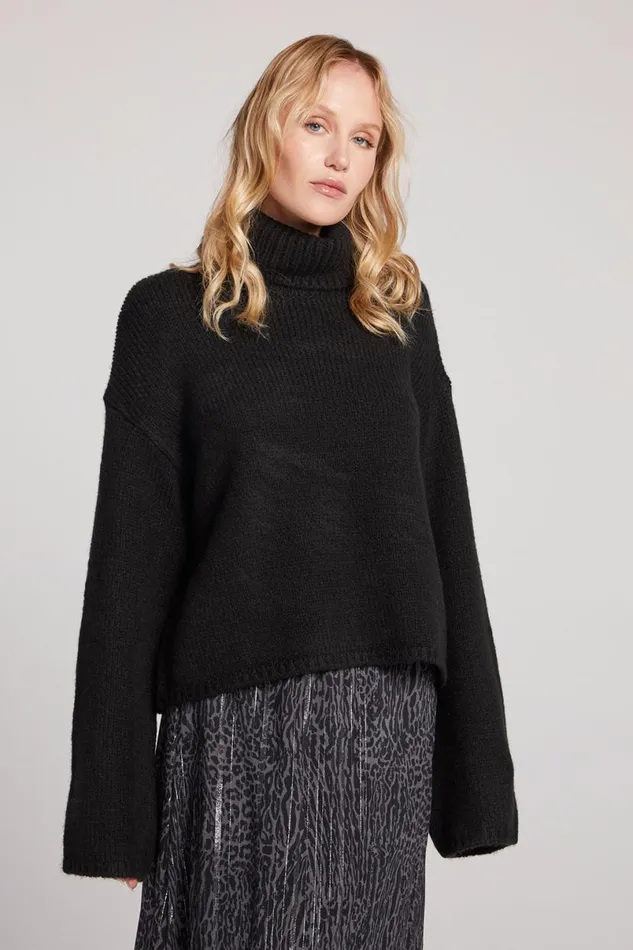 Womens Tops Chaser Brand Geenie Licorice Long Sleeve
