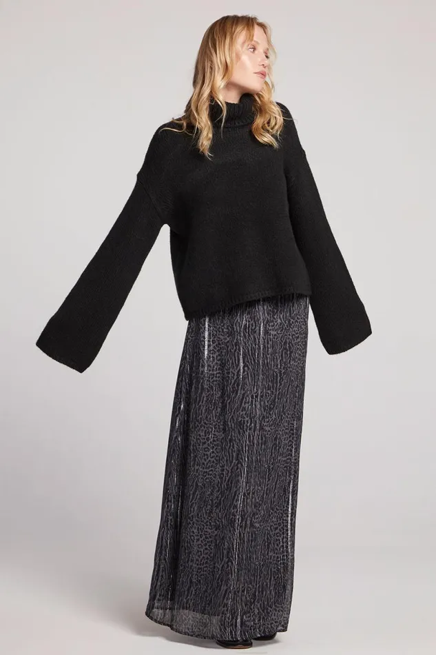 Womens Tops Chaser Brand Geenie Licorice Long Sleeve