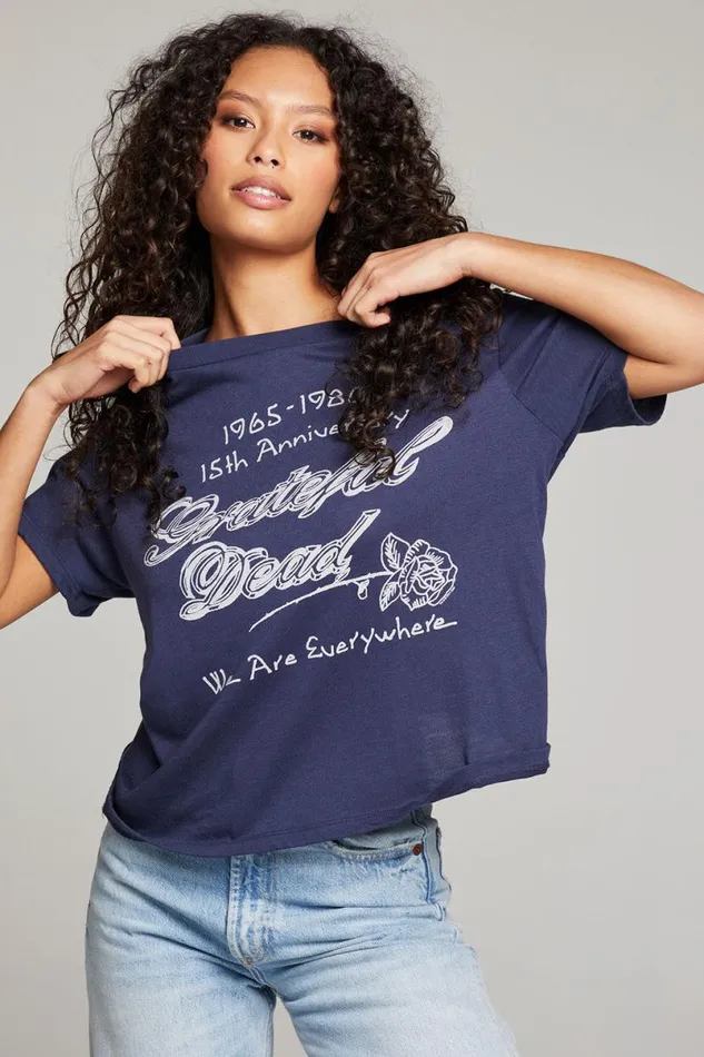 Womens Tops Chaser Brand Grateful Dead 15th Anniversary Tour Tee