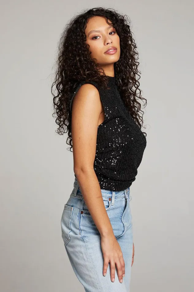 Womens Tops Chaser Brand Haileyy Licorice Tank Top
