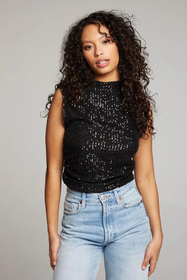 Womens Tops Chaser Brand Haileyy Licorice Tank Top