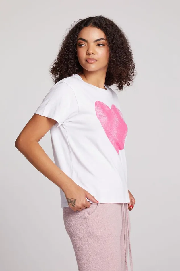 Womens Tops Chaser Brand Heart Tee