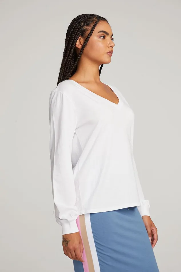 Womens Tops Chaser Brand Kara White Long Sleeve