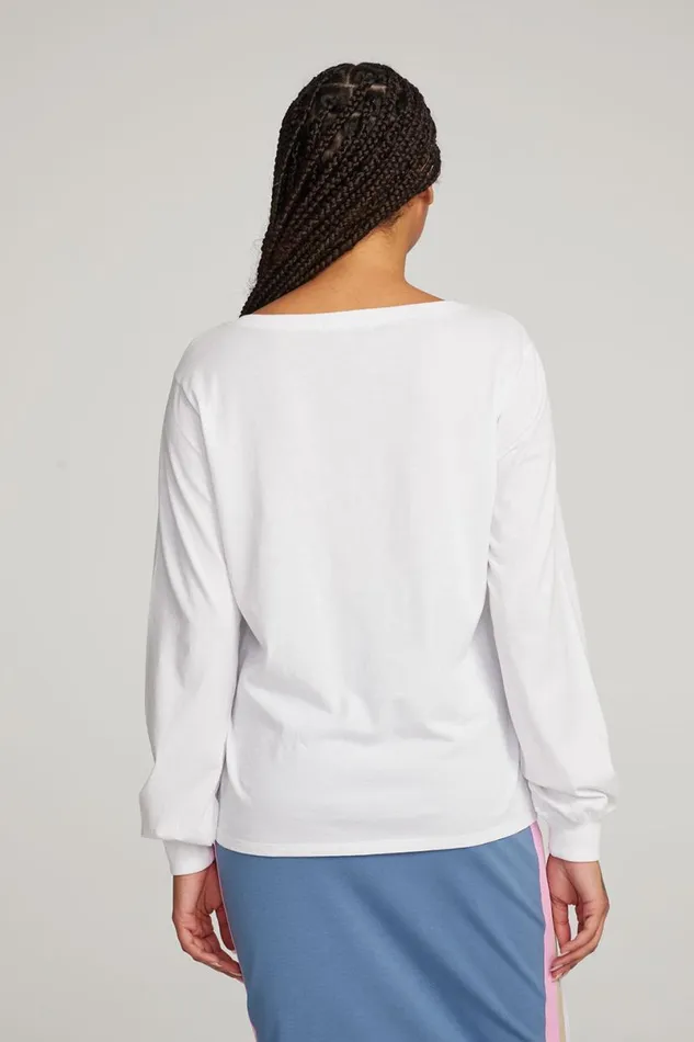 Womens Tops Chaser Brand Kara White Long Sleeve