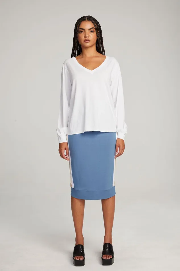 Womens Tops Chaser Brand Kara White Long Sleeve