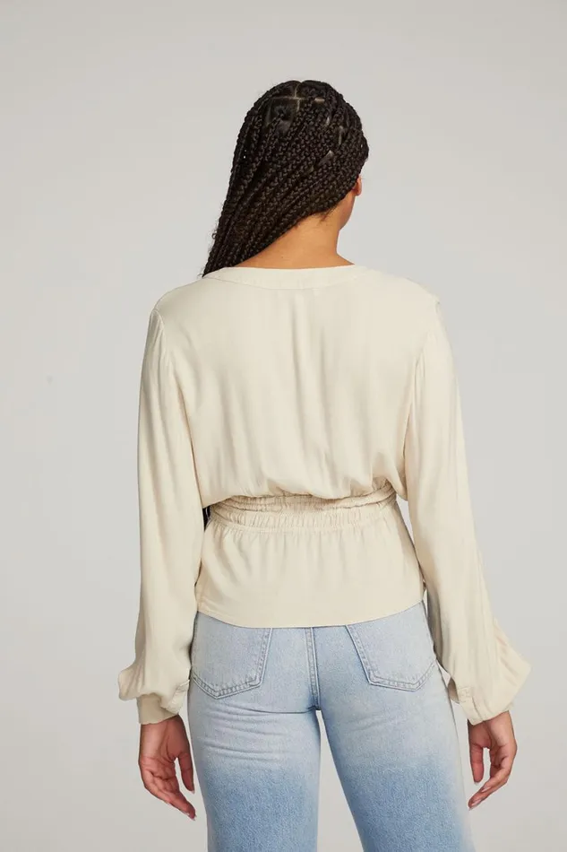 Womens Tops Chaser Brand Liberty BarkWhite Blouse