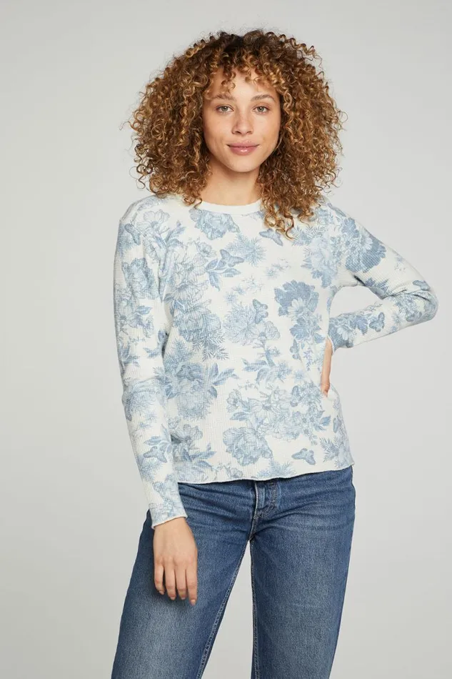 Womens Tops Chaser Brand Long Sleeve Crew Neck Tee