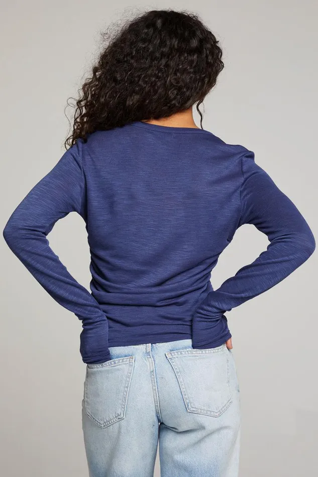 Womens Tops Chaser Brand Louis Sapphire Long Sleeve