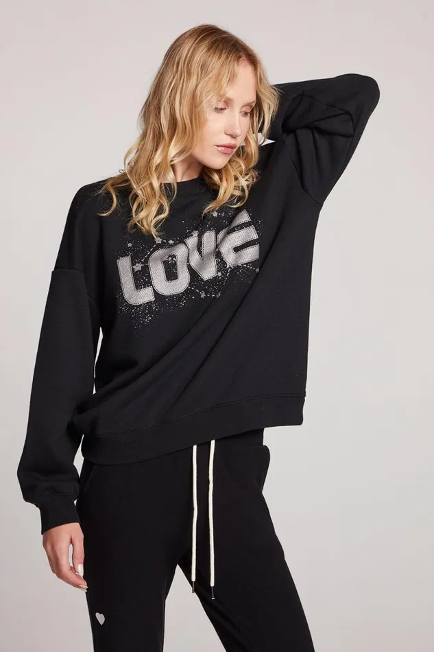 Womens Tops Chaser Brand Love Galaxy Long Sleeve