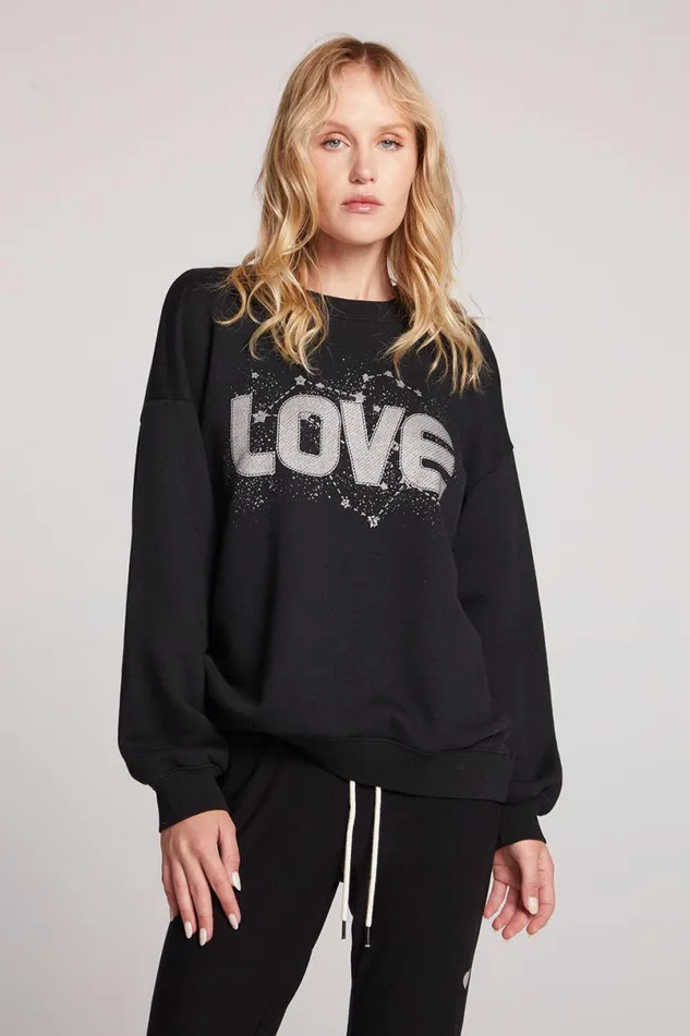 Womens Tops Chaser Brand Love Galaxy Long Sleeve