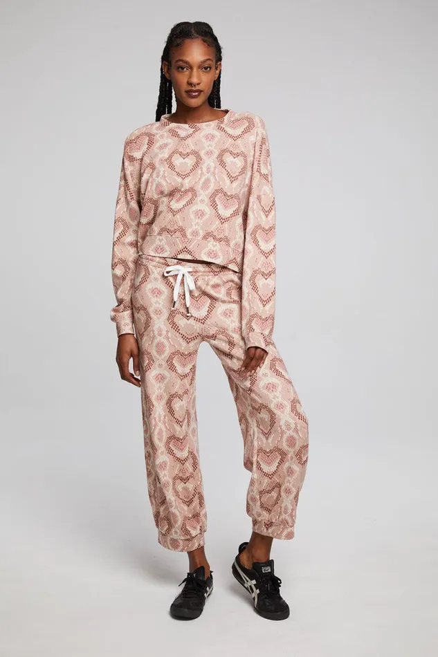 Womens Tops Chaser Brand Love Snake Pullover