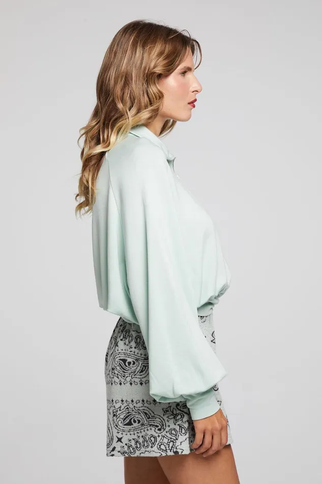 Womens Tops Chaser Brand Midnight Matcha Half Zip