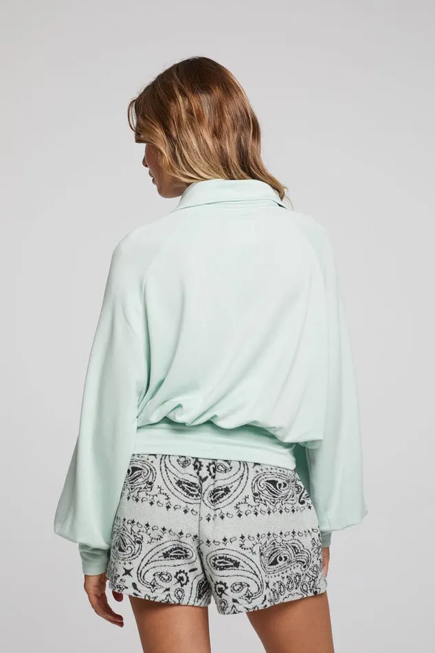 Womens Tops Chaser Brand Midnight Matcha Half Zip
