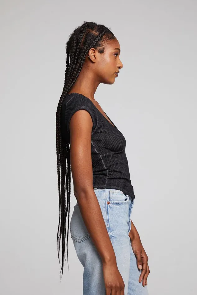 Womens Tops Chaser Brand Page Licorice Tee