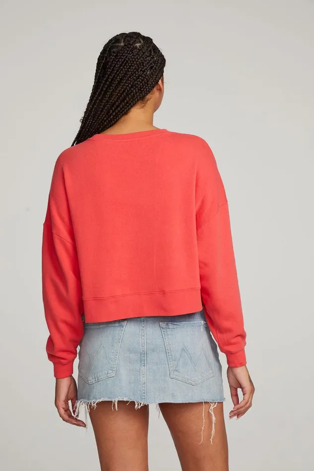 Womens Tops Chaser Brand Peace Academy Pullover