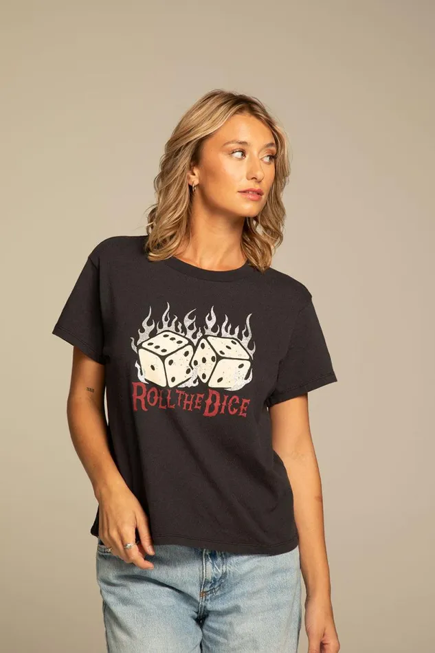 Womens Tops Chaser Brand Roll The Dice Tee