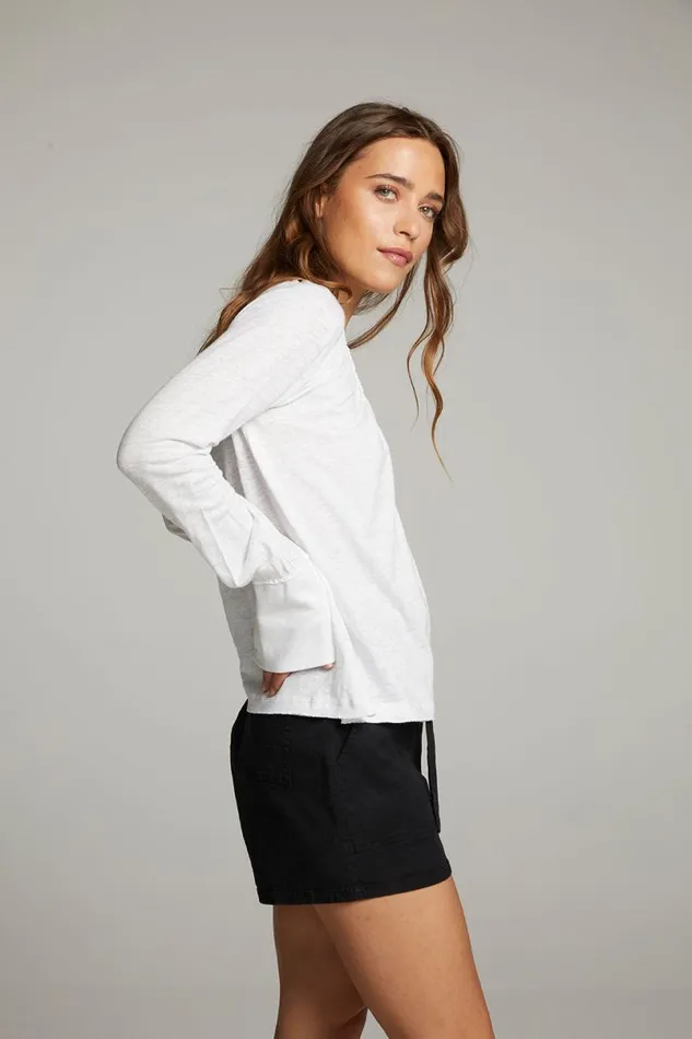Womens Tops Chaser Brand Warren White Blouse