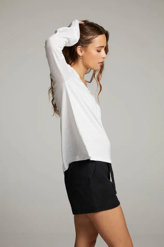 Womens Tops Chaser Brand Warren White Blouse