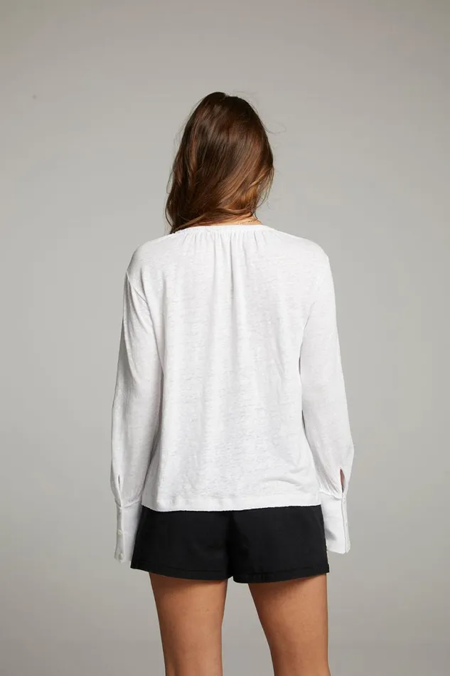 Womens Tops Chaser Brand Warren White Blouse