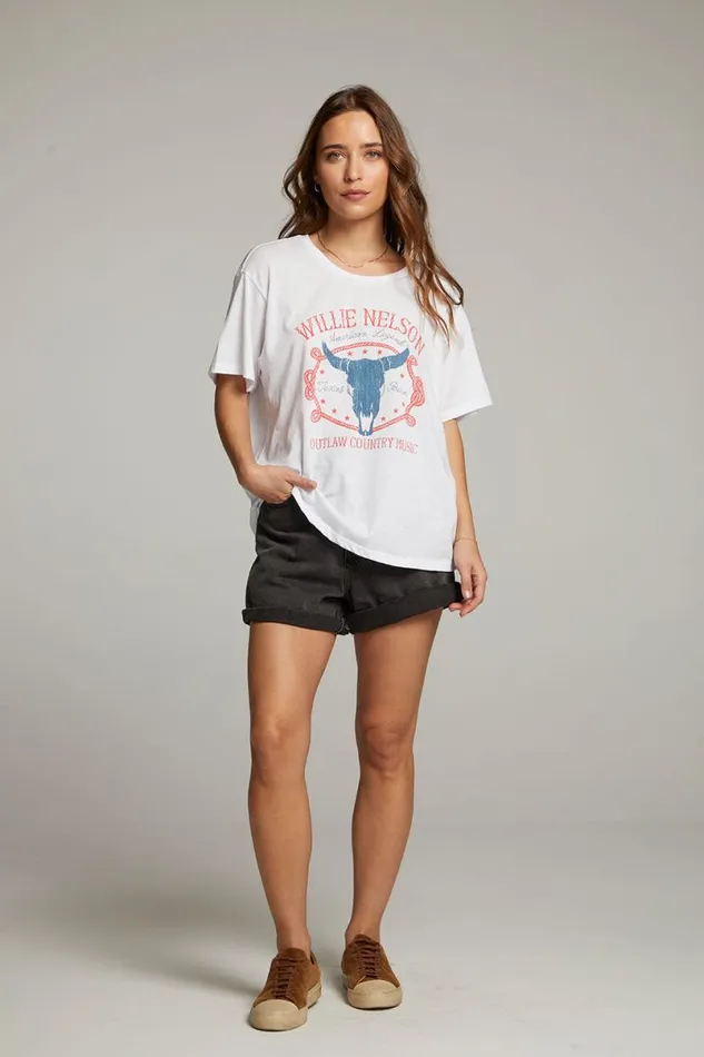 Womens Tops Chaser Brand Willie Nelson American Legend Tee