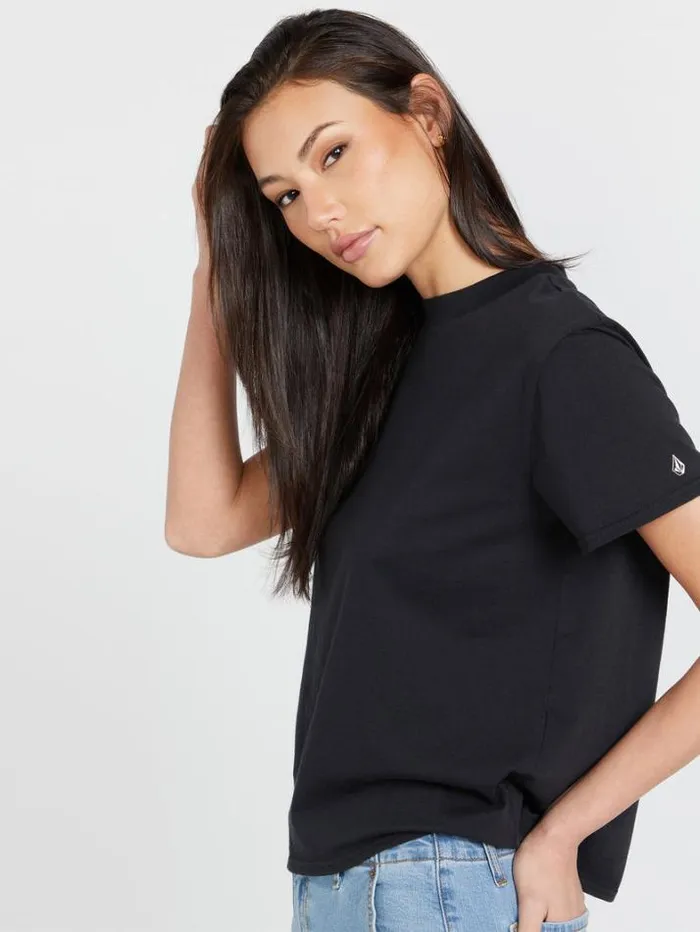 Womens Tops Volcom One Of Each Boyfriend Tee 8211 Black