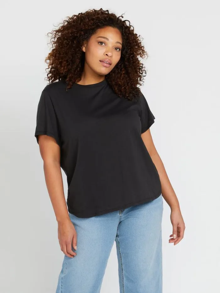 Womens Tops Volcom One Of Each Boyfriend Tee 8211 Black