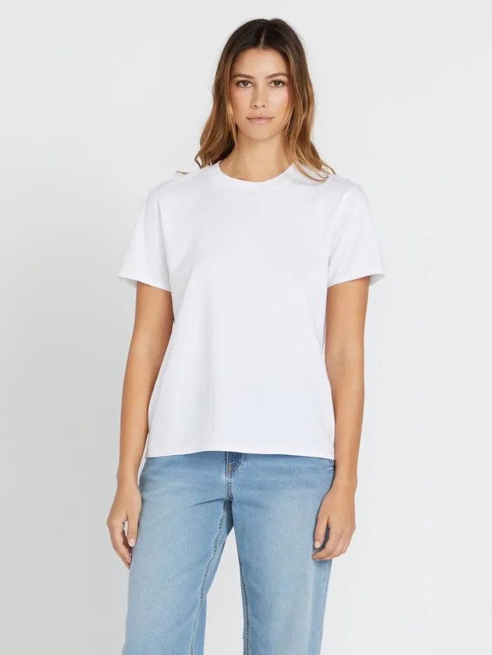 Womens Tops Volcom One Of Each Boyfriend Tee 8211 White